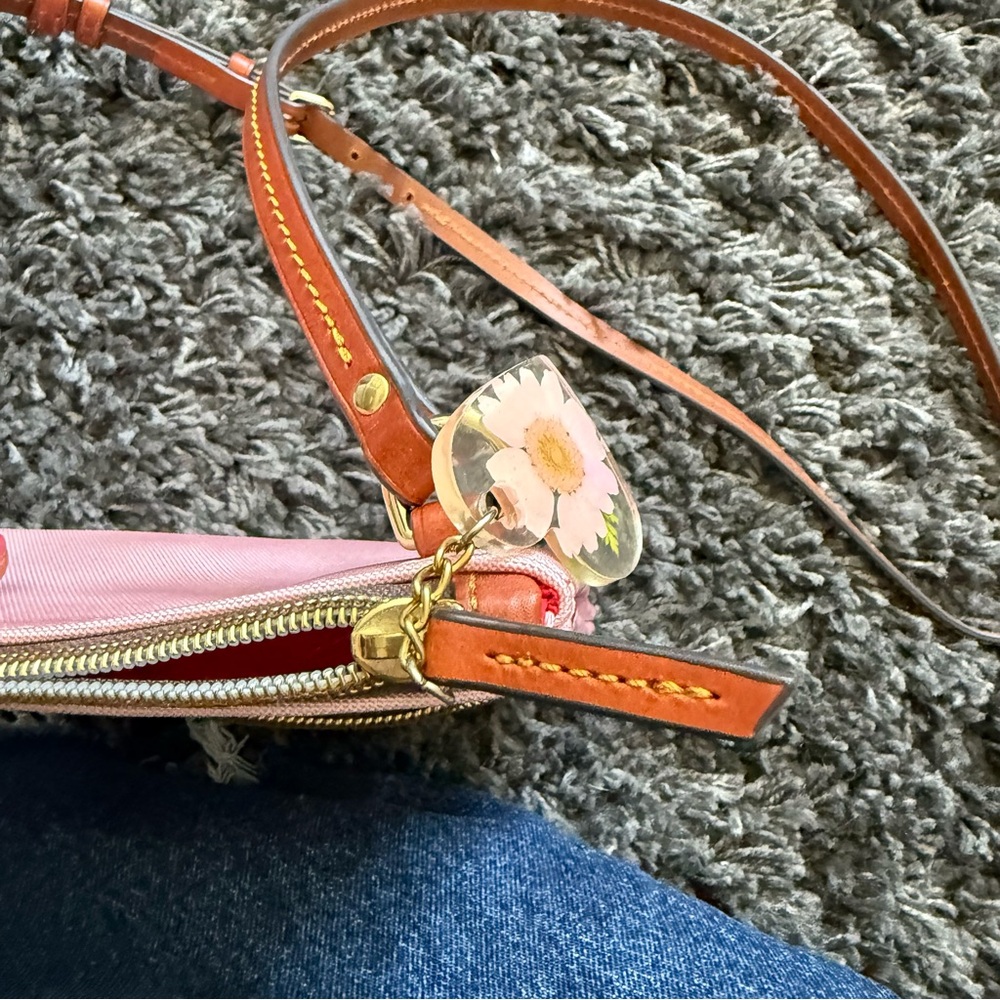 Dooney & Bourke Nylon North South Triple Zip Crossbody in Light Pink - Picture 5 of 12